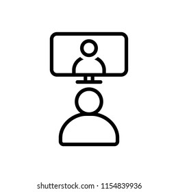 Vector icon for  video conference