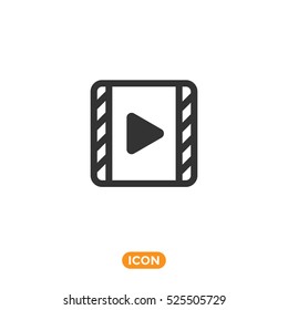 Vector Icon of Video. Video File Icon. Movie Icon
