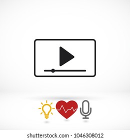 Vector icon video player 10 EPS