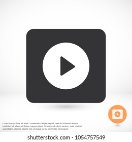 Vector icon video player 10 EPS