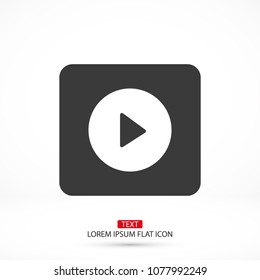 Vector icon video player 10 EPS
