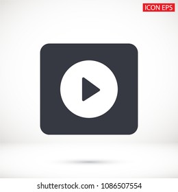 Vector icon video player 10 EPS