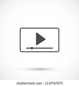 Vector icon video player 10 EPS