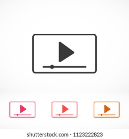 Vector icon video player 10 EPS