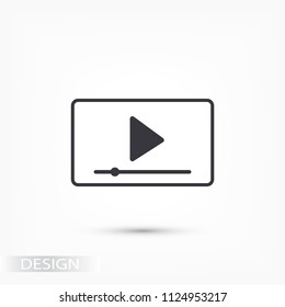Vector icon video player 10 EPS