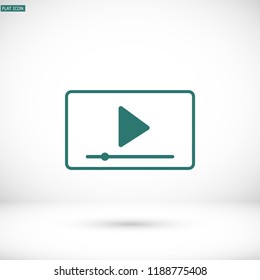 Vector icon video player 10 EPS