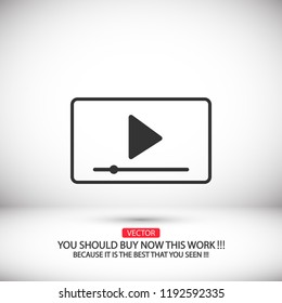 Vector icon video player 10 EPS