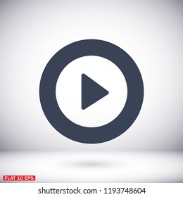 Vector icon video player 10 EPS