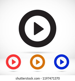 Vector icon video player 10 EPS