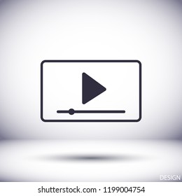 Vector icon video player 10 EPS