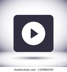 Vector icon video player 10 EPS