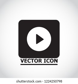Vector icon video player 10 EPS