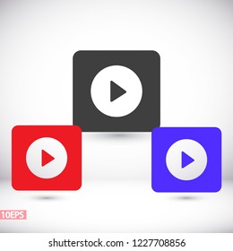 Vector icon video player 10 EPS