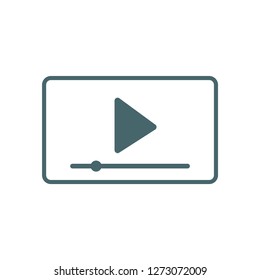 Vector icon video player 10 EPS
