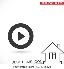 Vector icon video player 10 EPS