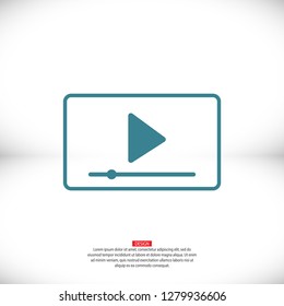 Vector icon video player 10 EPS