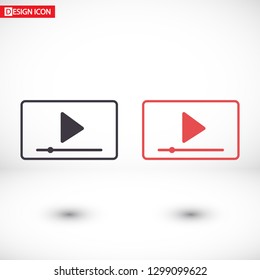 Vector icon video player 10 EPS