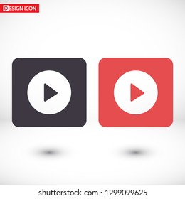 Vector icon video player 10 EPS