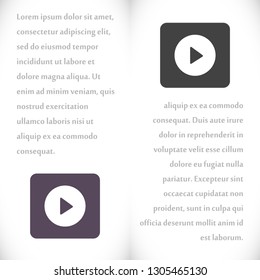 Vector icon video player 10 EPS