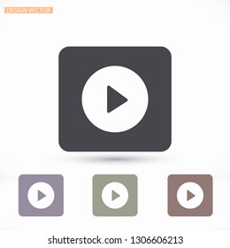 Vector icon video player 10 EPS