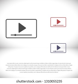 Vector icon video player 10 EPS