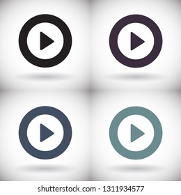 Vector icon video player 10 EPS