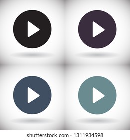 Vector icon video player 10 EPS