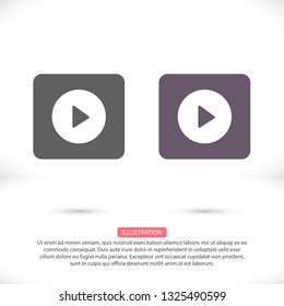 Vector icon video player 10 EPS