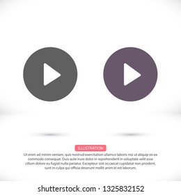 Vector icon video player 10 EPS