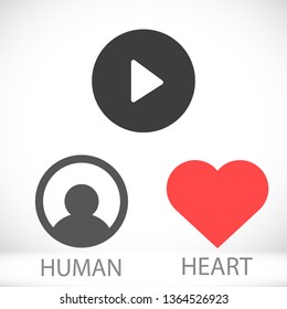 Vector icon video player 10 EPS