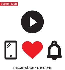 Vector icon video player 10 EPS