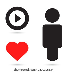 Vector icon video player 10 EPS