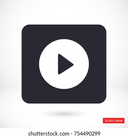 Vector icon video player 10 EPS