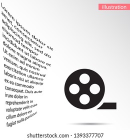 Vector icon videotape 10 EPS . Lorem Ipsum Illustration design