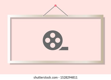 Vector icon videotape 10 EPS . Lorem Ipsum Illustration design
