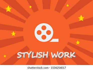 Vector icon videotape 10 EPS . Lorem Ipsum Illustration design