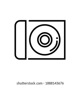 Vector icon of vinyl player set. Turntable sign.Solved on white background. Gramophone, dj, retro radio concept. simple design for graphics, logos, websites, social media, UI, mobile apps, EPS10