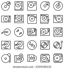 Vector icon vinyl player. Turntable sign Isolated on white background. Gramophone, dj, radio retro concept. Flat style for graphic design, logo, Website, social media, UI, mobile application, EPS10