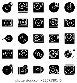 Vector icon vinyl player. Turntable sign Isolated on white background. Gramophone, dj, radio retro concept. Flat style for graphic design, logo, Website, social media, UI, mobile application, EPS10