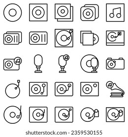 Vector icon vinyl player. Turntable sign Isolated on white background. Gramophone, dj, radio retro concept. Flat style for graphic design, logo, Website, social media, UI, mobile application, EPS10