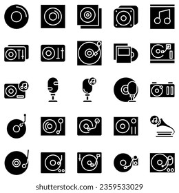 Vector icon vinyl player. Turntable sign Isolated on white background. Gramophone, dj, radio retro concept. Flat style for graphic design, logo, Website, social media, UI, mobile application, EPS10