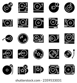 Vector icon vinyl player. Turntable sign Isolated on white background. Gramophone, dj, radio retro concept. Flat style for graphic design, logo, Website, social media, UI, mobile application, EPS10