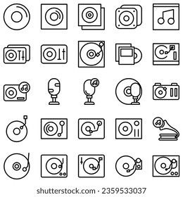 Vector icon vinyl player. Turntable sign Isolated on white background. Gramophone, dj, radio retro concept. Flat style for graphic design, logo, Website, social media, UI, mobile application, EPS10