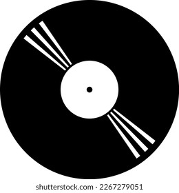 Icono vector de un registro de vinilo