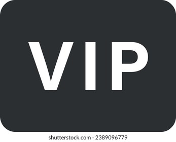 El icono vectorial "VIP" representa un símbolo de elitismo y estatus especial, mostrando sofisticación y lujo. Este icono es perfecto para indicar el acceso exclusivo, resaltando los servicios premium o insignificante