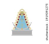 vector icon, virgen del rocio de huelva spain