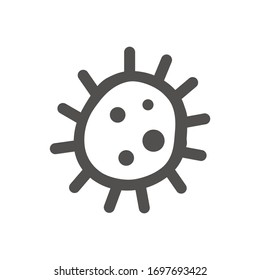 Vector icon of the virus. Coronavirus. Molecule. Bacteria.
