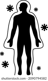 Vector icon for Viruses and Man