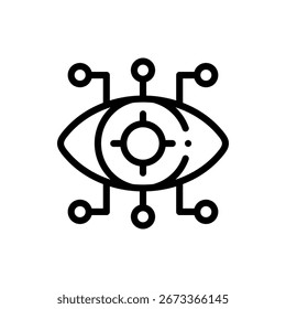 Icono de Vector de prismáticos de visión, ideal para explorar, observar y planificar temas