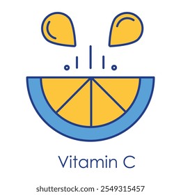 Vector Icon for Vitamin C in Skincare: Brightening and Revitalizing.